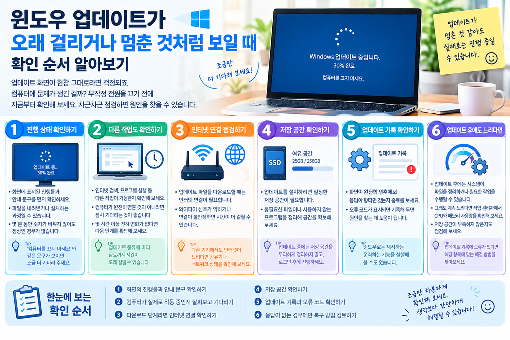 윈도우 업데이트가 오래 걸리거나 멈춘 것처럼 보일 때 1 image 27