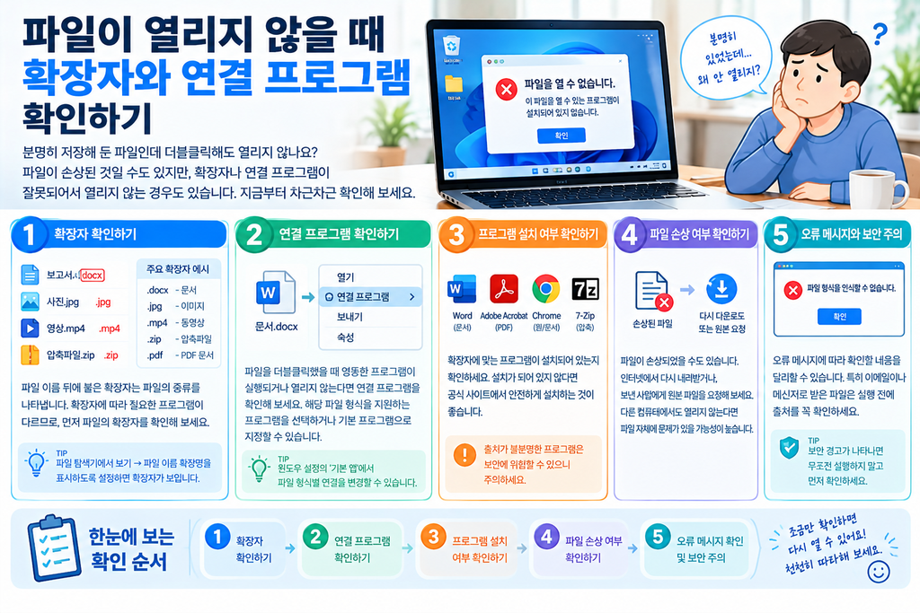 파일이 열리지 않을 때 확장자와 연결 프로그램 확인하기 1 image 28