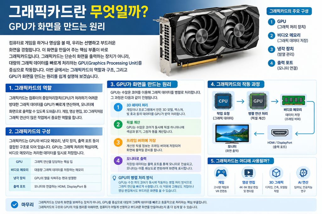 그래픽카드와 GPU 작동 원리 인포그래픽 1
